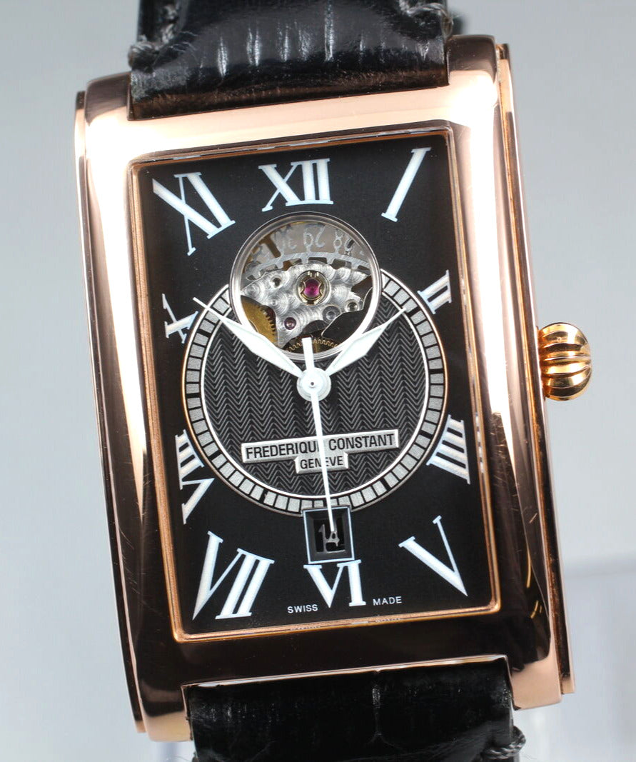 Frederique Constant Pink Gold Watch, Box & Papers
