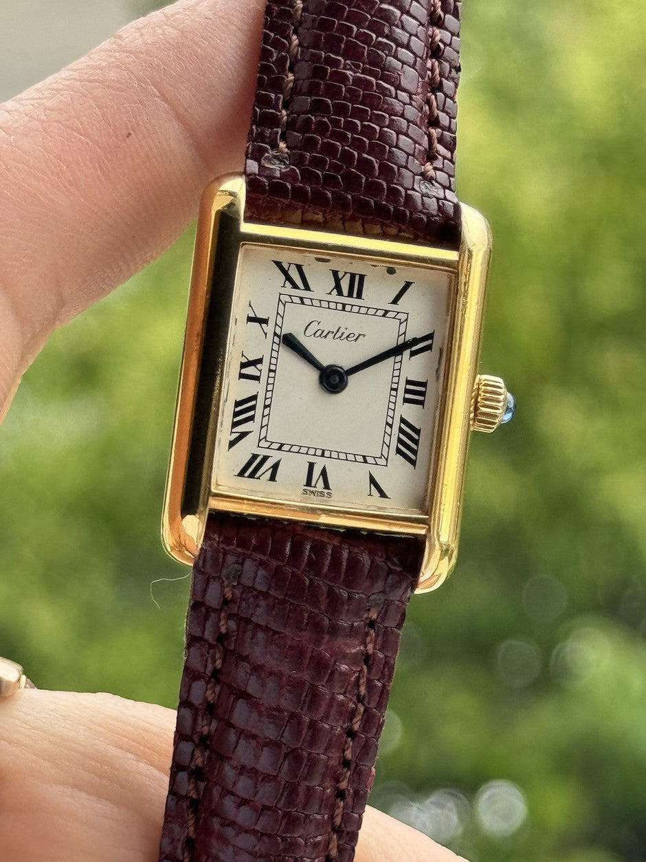 Vintage Cartier Tank Vermeil Ladies Watch