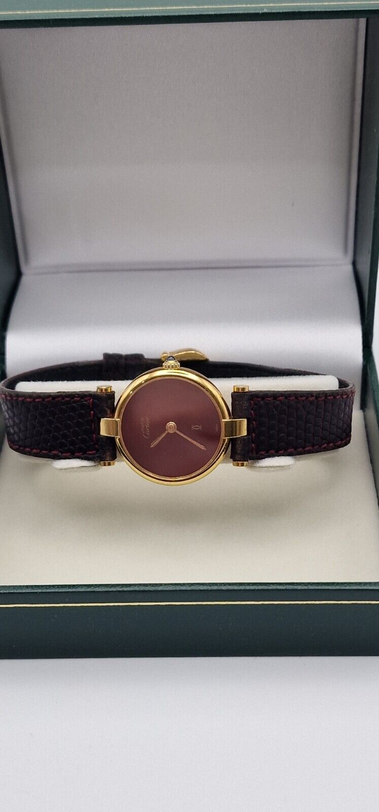 Must de Cartier Ladies Watch, Burgundy Dial