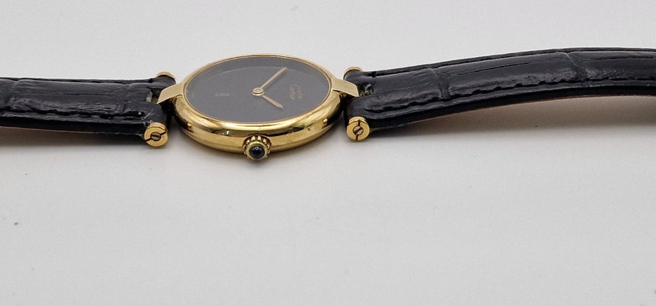 Must de Cartier Vendome Ladies Watch, Black Dial