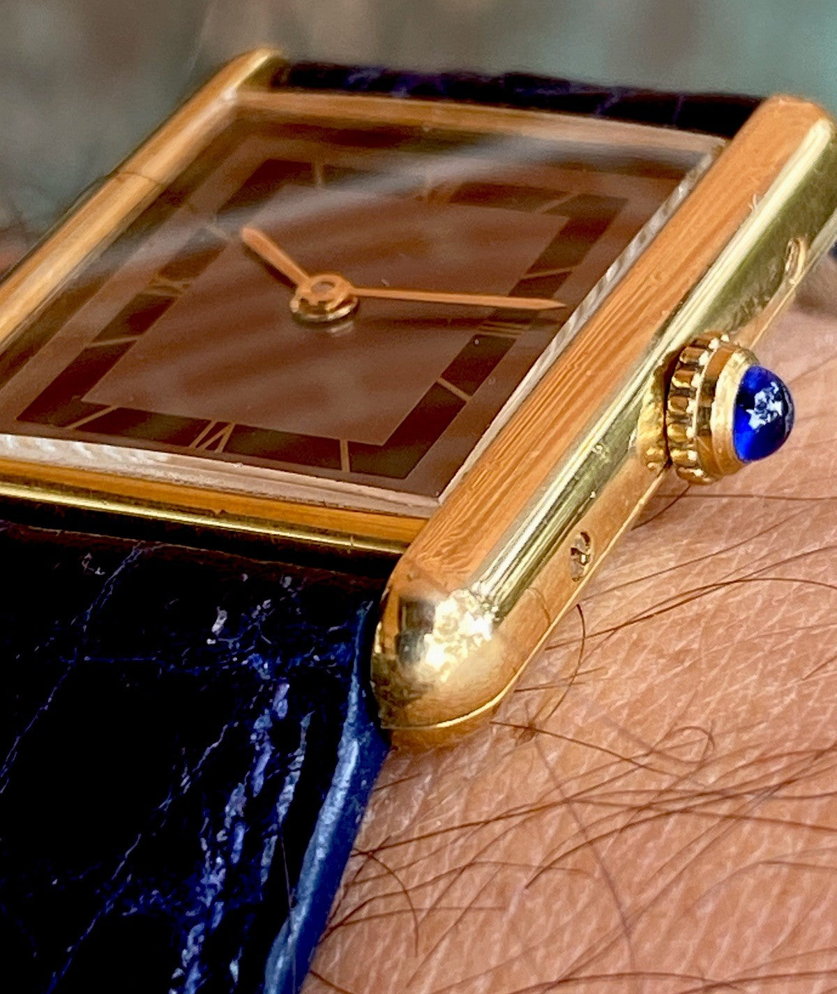 Cartier Tank LM Quartz Watch, Burgundy Strap, Ref. 590005