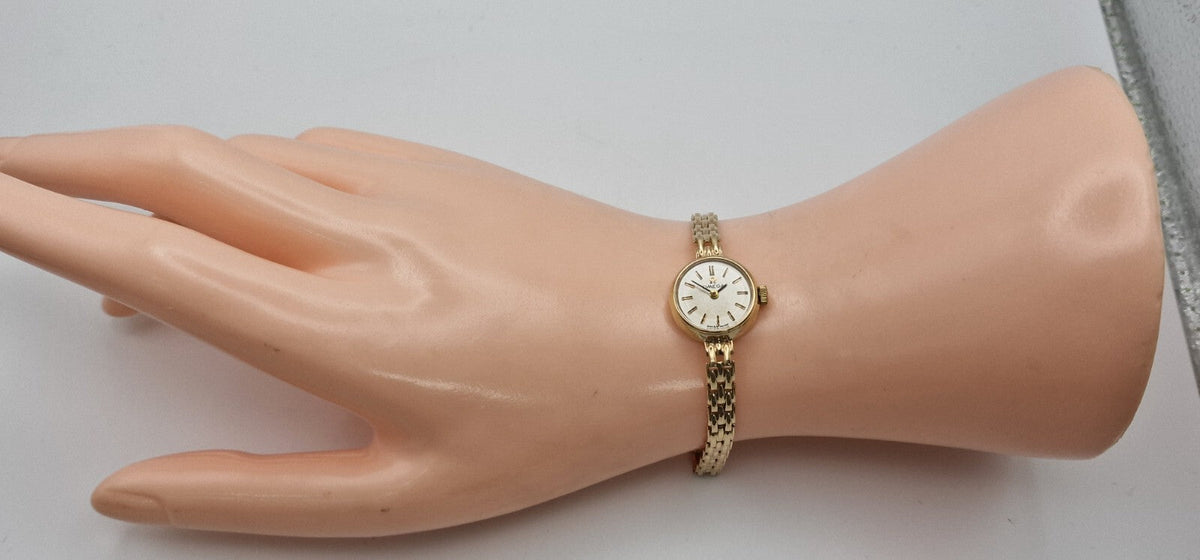 Omega 9ct Gold Ladies Watch, Vintage 1960s