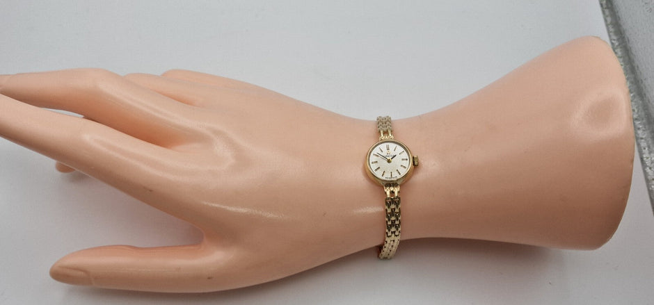 Omega 9ct Gold Ladies Watch, Vintage 1960s