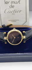 Must de Cartier Vendome Ladies Watch, Black Dial