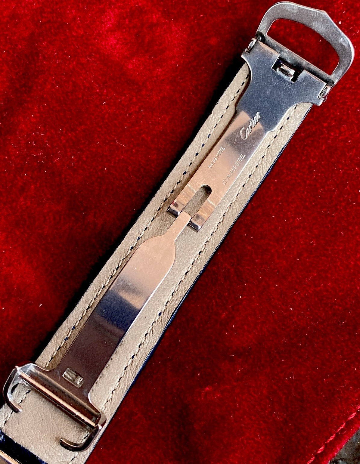 Cartier Tank XL Quartz - 925 Silver, White/Grey Dial, Ref. 2414 W1014354