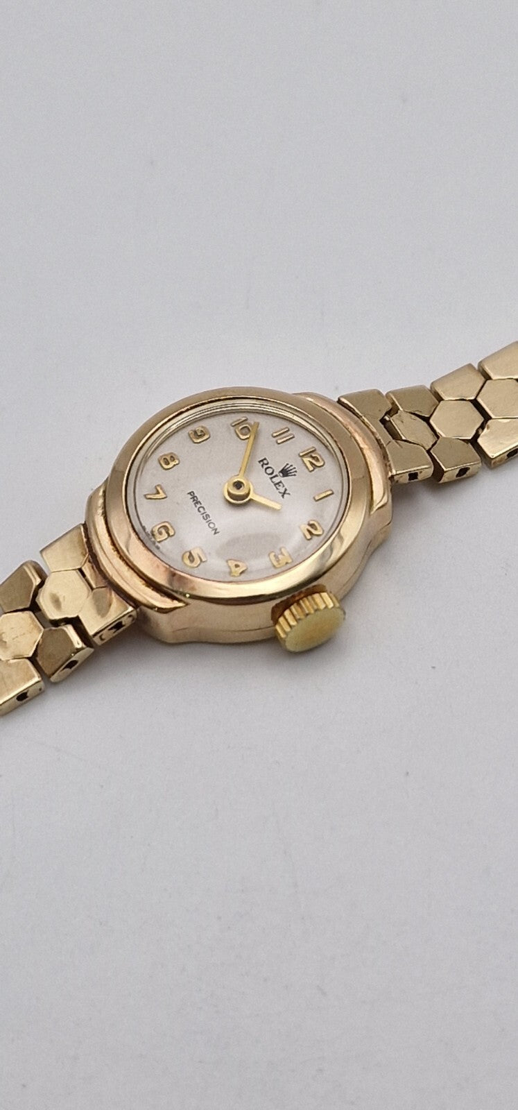 Rolex Precision 9ct Gold Ladies Watch, 1950s