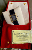 Cartier Tank LM Quartz Watch, Burgundy Strap, Ref. 590005