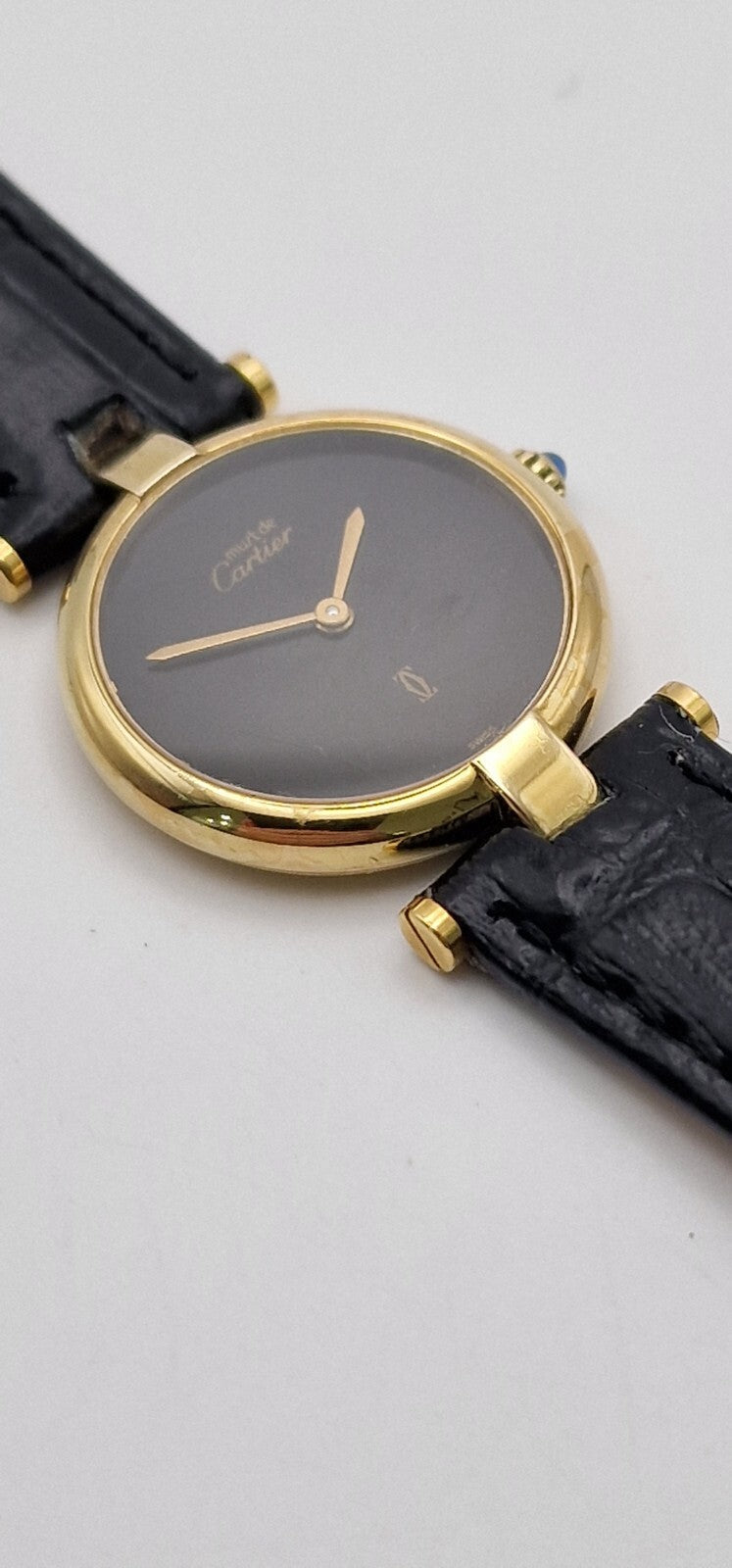 Must de Cartier Vendome Ladies Watch, Black Dial