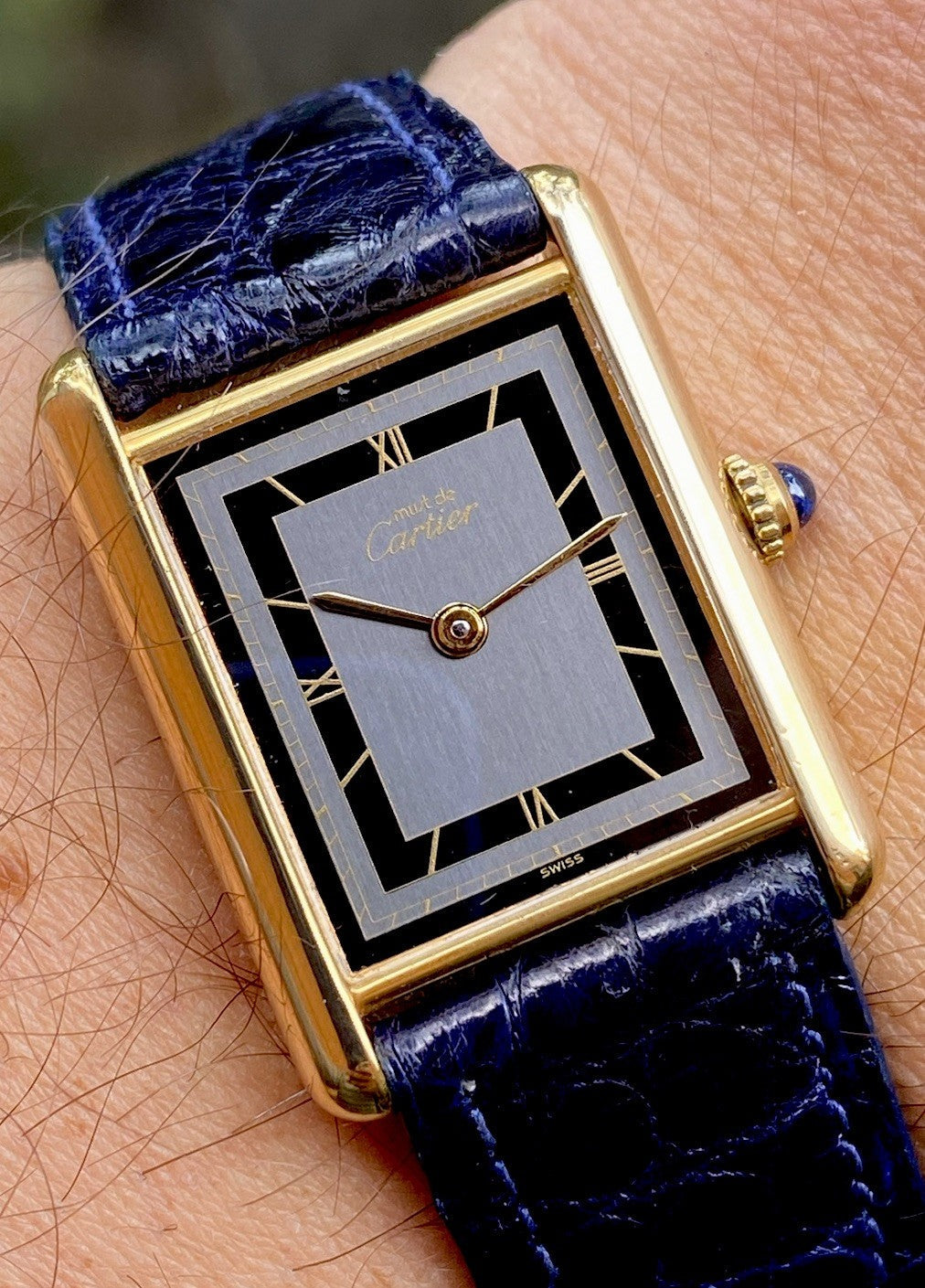 Cartier Tank LM Quartz Watch, Burgundy Strap, Ref. 590005