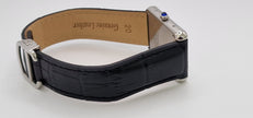 Cartier Tank Solo - Stainless Steel, Blue Cabochon Crown, Leather Strap