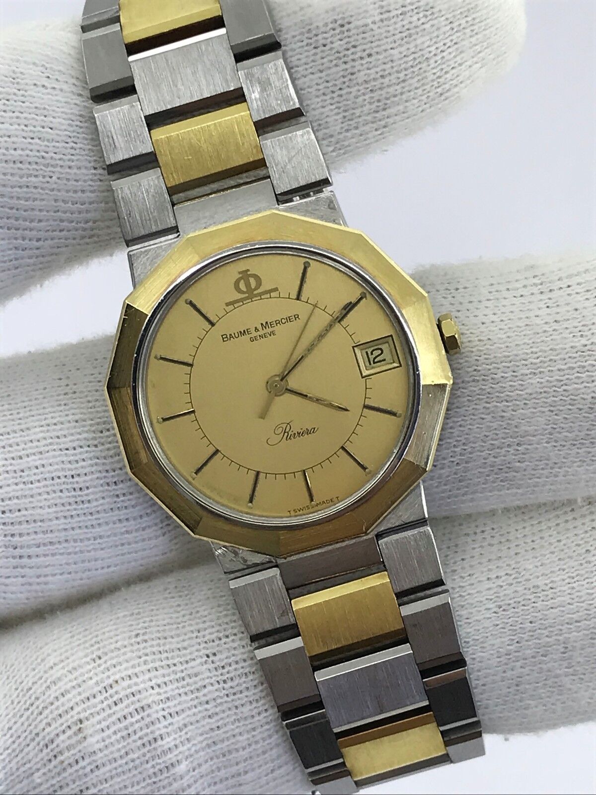 Baume & Mercier Riviera 18K Gold & Steel Watch