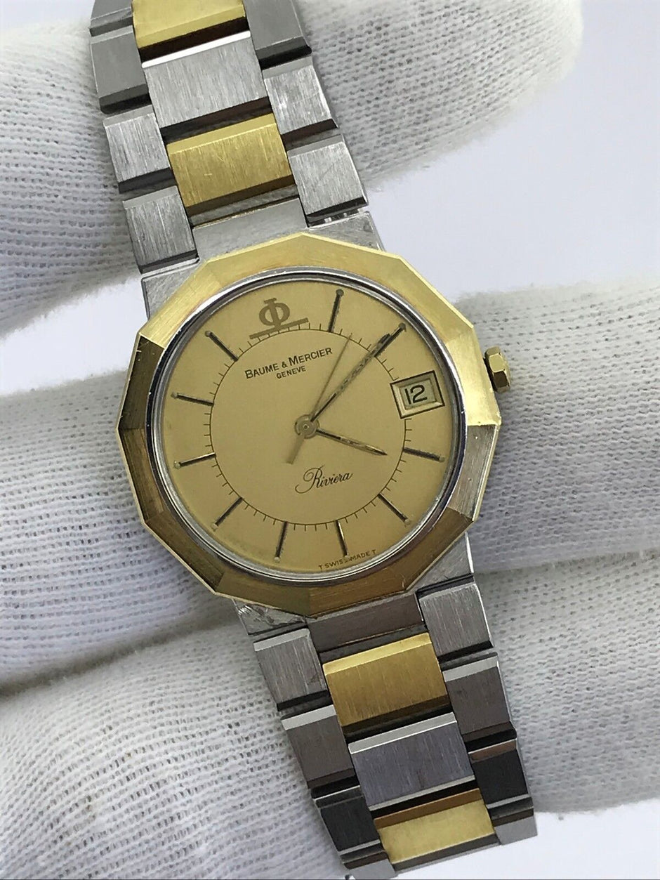 Baume & Mercier Riviera 18K Gold & Steel Watch
