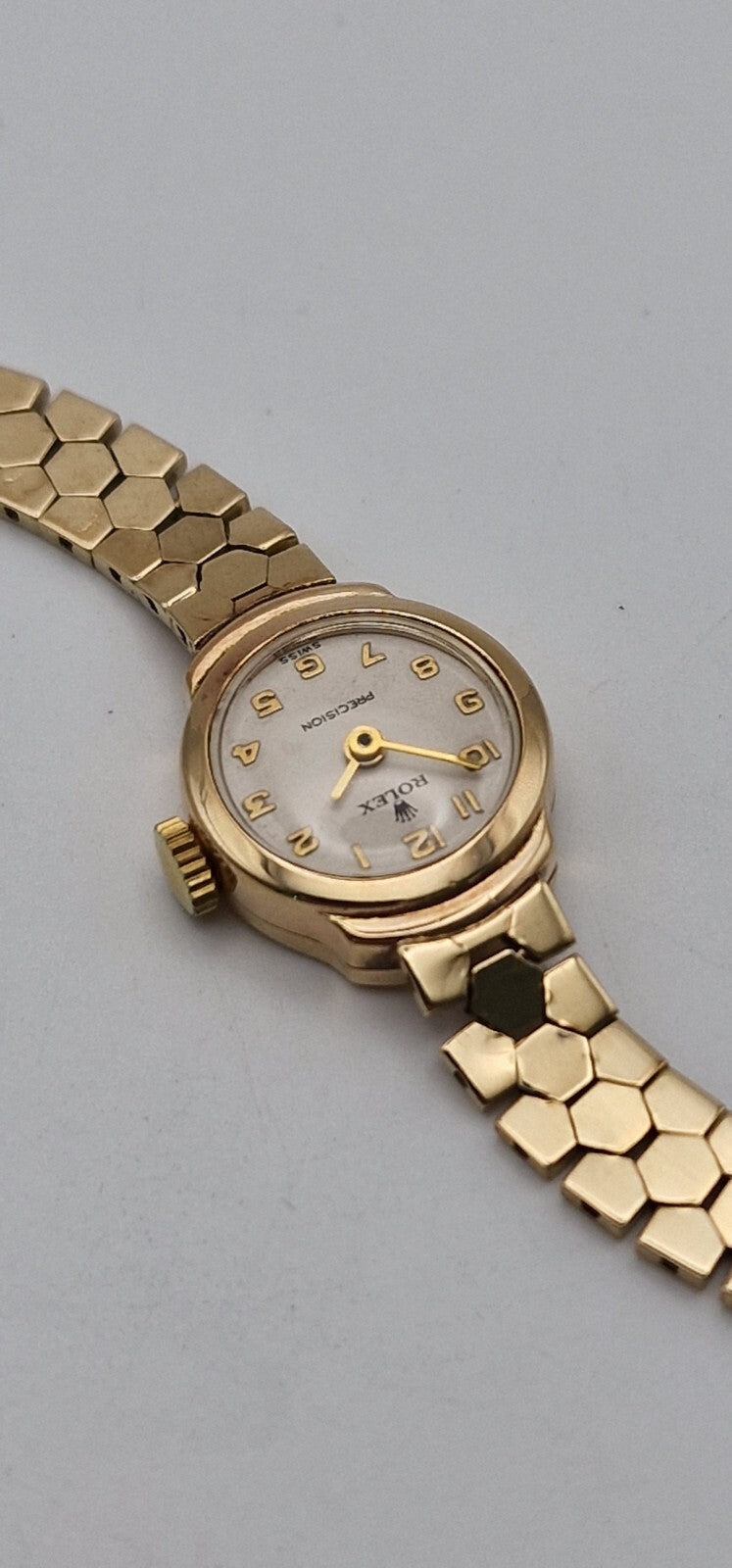 Rolex Precision 9ct Gold Ladies Watch, 1950s