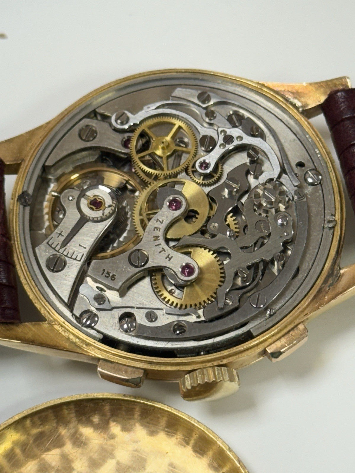 Vintage Zenith Chronograph 18K Gold Watch