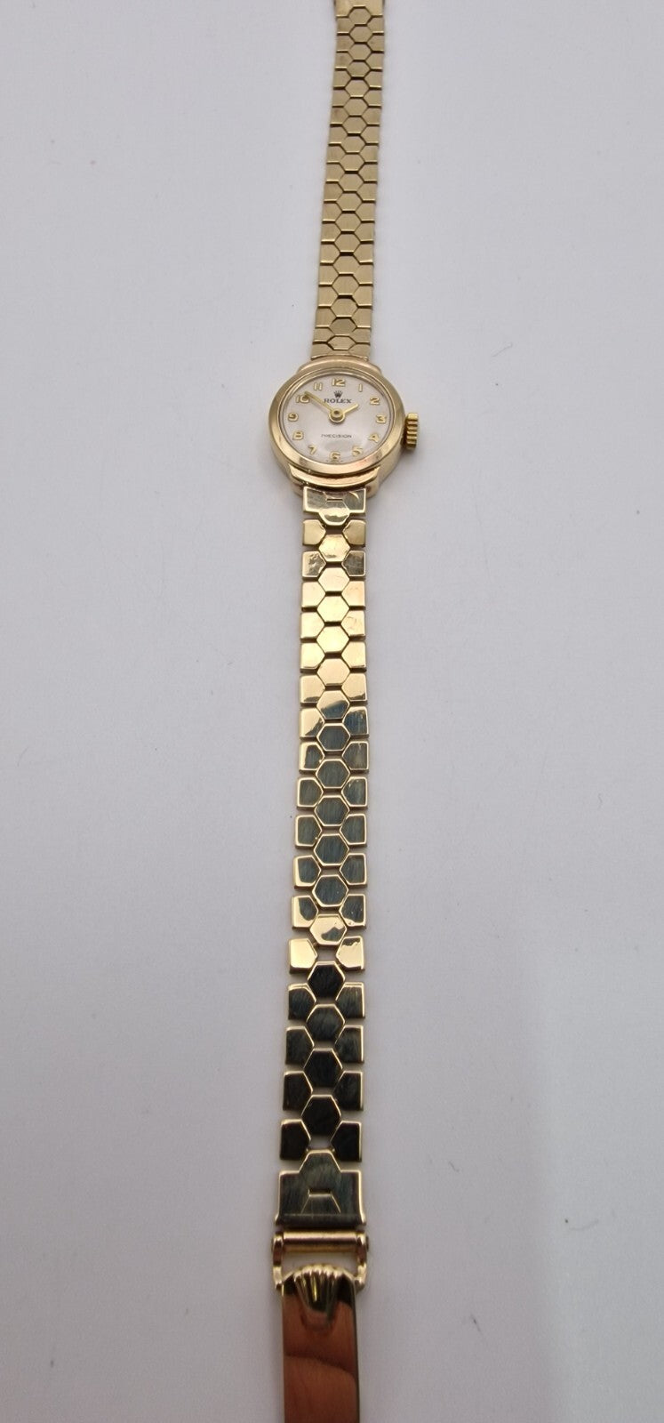 Rolex Precision 9ct Gold Ladies Watch, 1950s