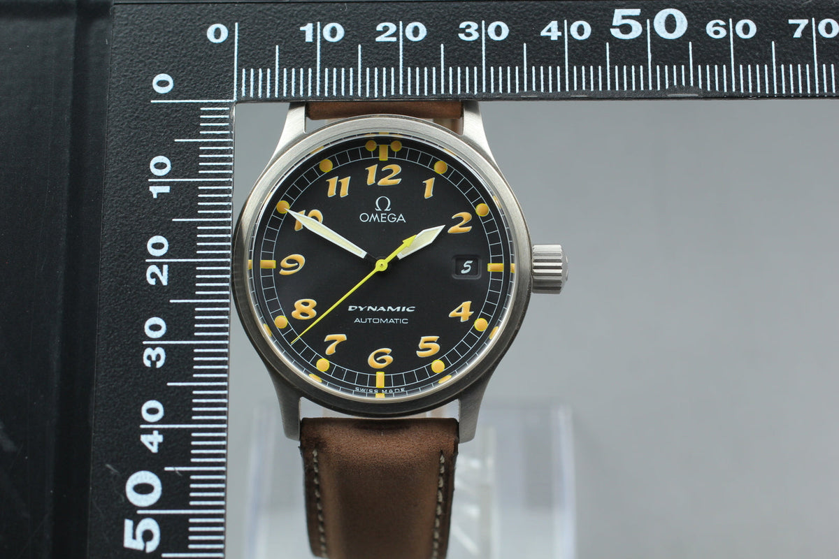 Vintage Omega Dynamic Watch, Black Dial
