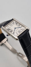 Cartier Tank Solo Steel Watch, Blue Cabochon Crown