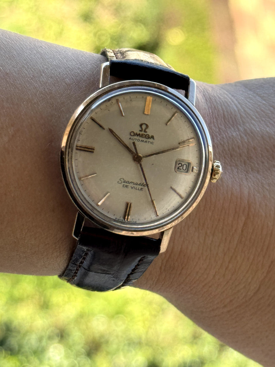 Omega Seamaster De Ville 14K Gold Bezel Watch