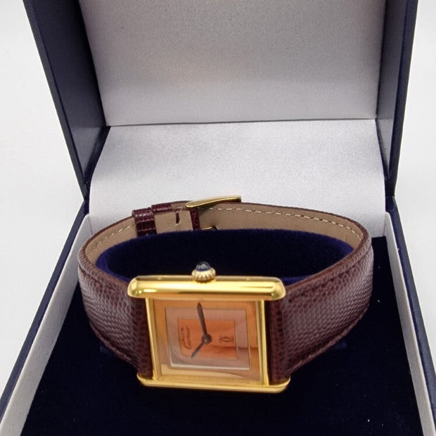 Must de Cartier Tank Mechanical Watch, Mid Size