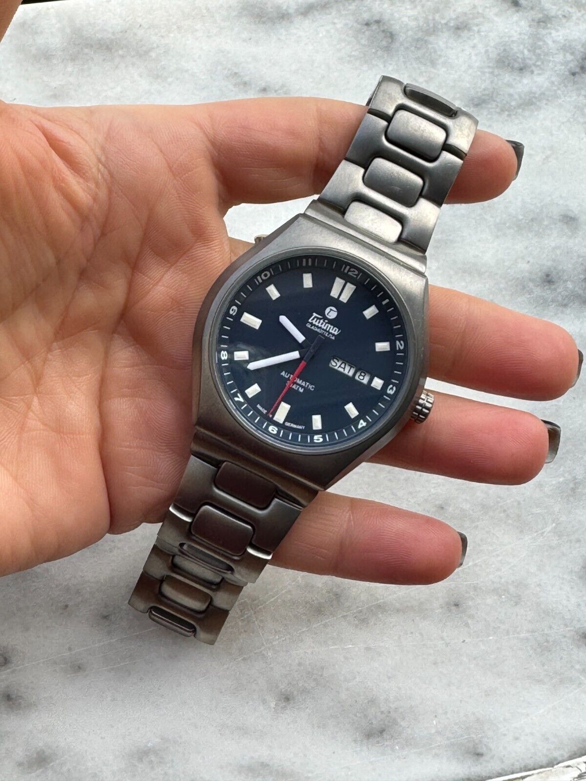 Tutima M2 Coastline Titanium Watch, Blue Dial