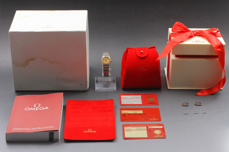 Omega Constellation 18K Gold Diamond Watch
