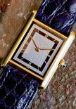 Cartier Tank LM Quartz Watch, Burgundy Strap, Ref. 590005