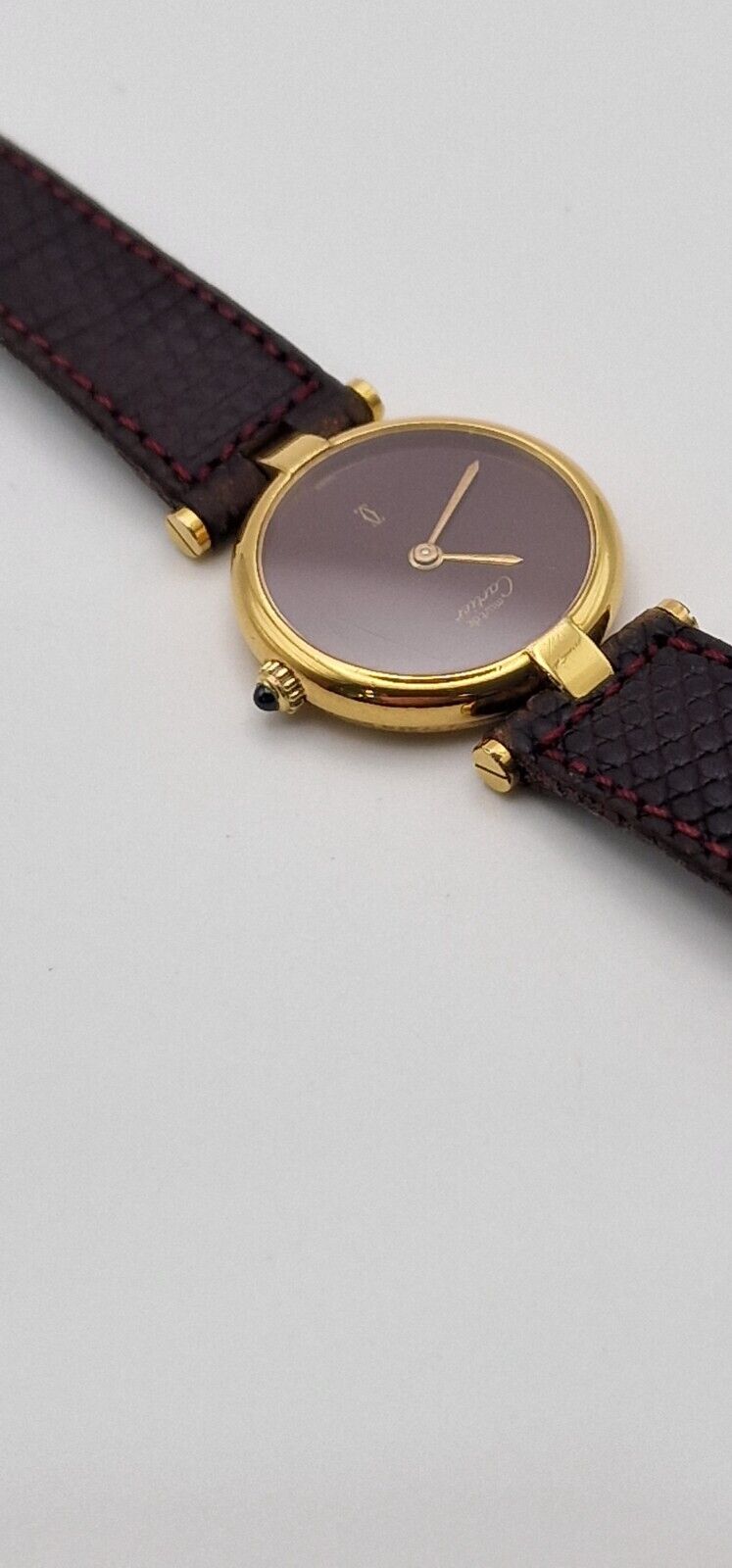 Must de Cartier Ladies Watch, Burgundy Dial