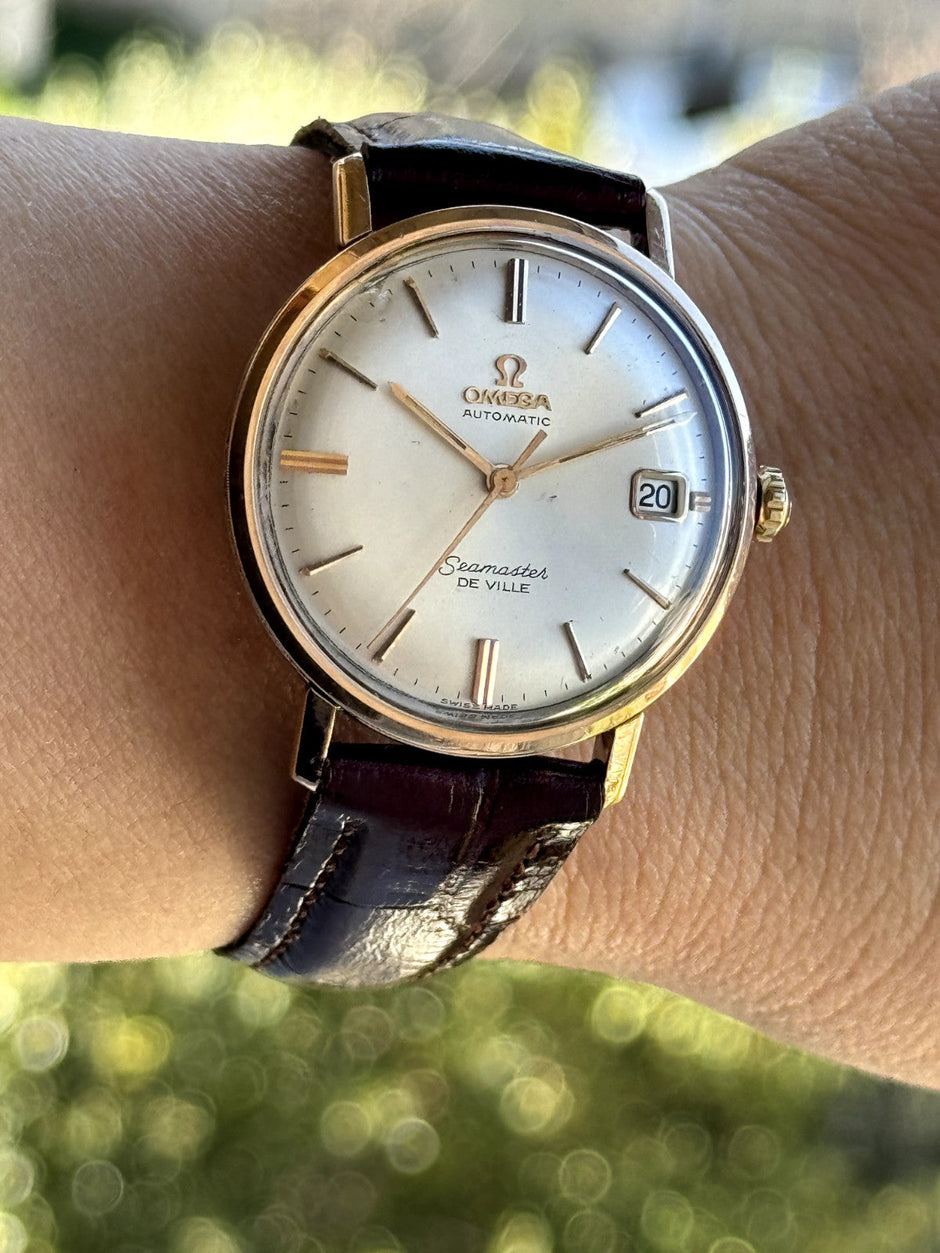 Omega Seamaster De Ville 14K Gold Bezel Watch
