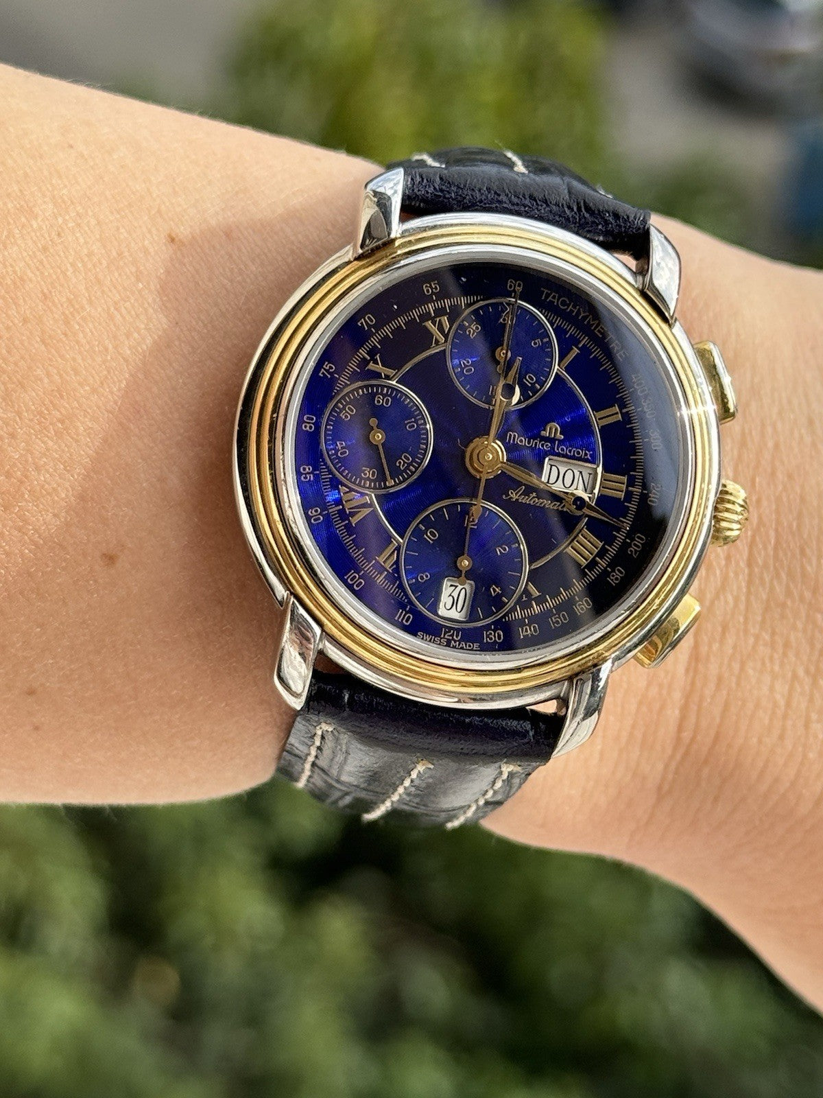 Maurice Lacroix Masterpiece Chronograph - Blue Dial, 38mm, Ref. 67413
