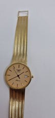 Longines Presence 9ct Gold Watch, Salmon Dial