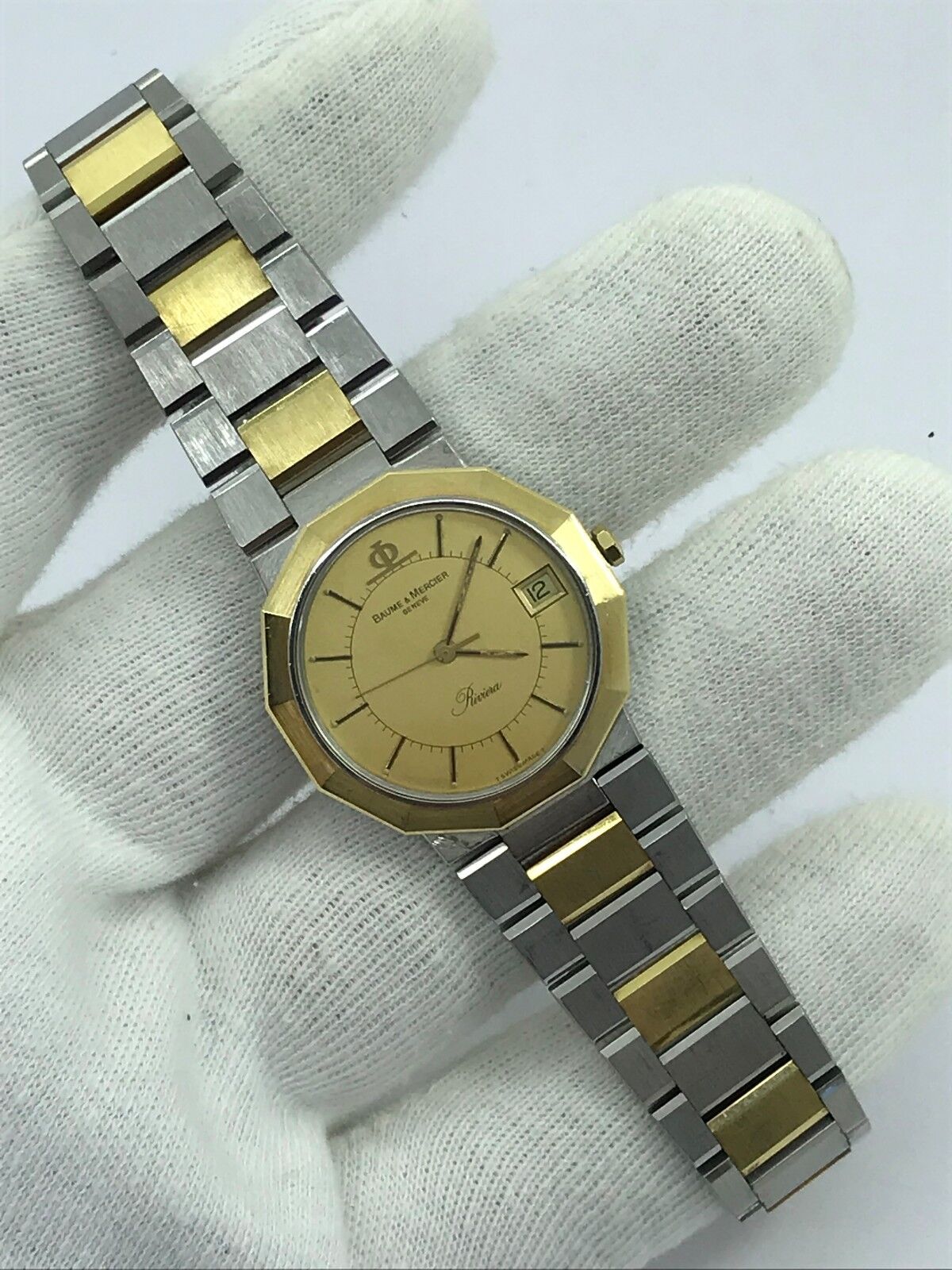 Baume & Mercier Riviera 18K Gold & Steel Watch