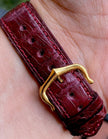 Cartier Tank LM Manual - 925 Silver & 18K Gold Plate, Burgundy Dial, Ref. 78-1