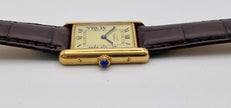 Must de Cartier Tank Watch, New Brown Strap