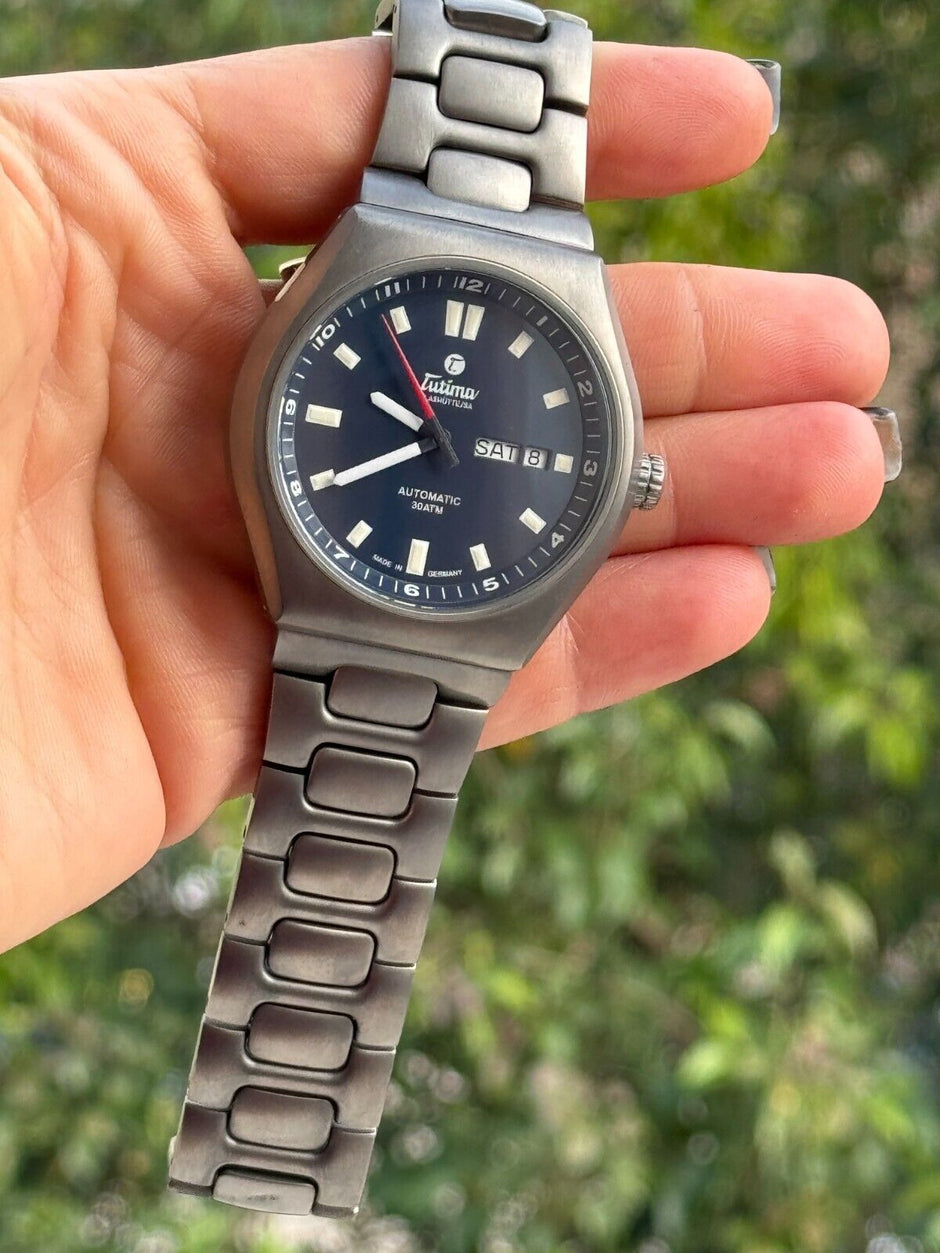 Tutima M2 Coastline Titanium Watch, Blue Dial